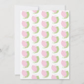 Invitation Baby Shower Bébé Fille Citron Rose Mode (Dos)