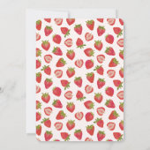 Invitation Baby Shower Bébé Fraise d'Été (Dos)