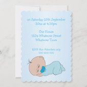 Invitation Baby shower bébé garçon (Dos)