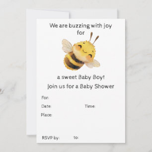 Invitation Baby shower bébé garçon