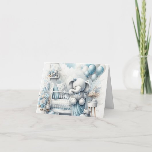 Invitation Baby shower bébé garçon (Devant)