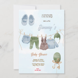 Invitation Baby shower bébé garçon