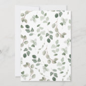 Invitation Baby shower bébé Hello vert (Dos)