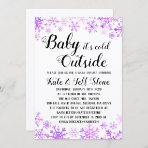 Invitation Baby shower - Bébé Il fait froid dehors
