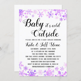 Invitation baby shower - Bébé Il fait froid dehors