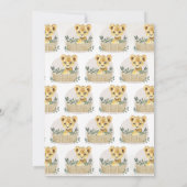 Invitation Baby Shower Bébé Lionceau Bohème (Dos)