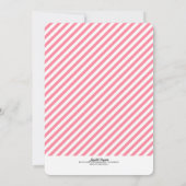 Invitation Baby shower bébé moderne fille petit ours (Dos)