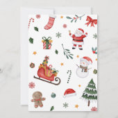 Invitation Baby shower bébé Noël Père Noël (Dos)