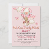 Invitation Baby shower bébé ours (Devant)