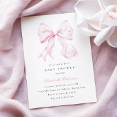 Invitation Baby shower bébé Pink Bow