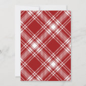Invitation Baby shower bébé-Q À damiers Red & Black Grill (Dos)