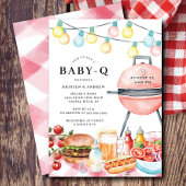Invitation Baby shower bébé Q BBQ Bash