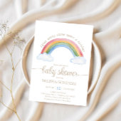 Invitation Baby shower bébé Rainbow