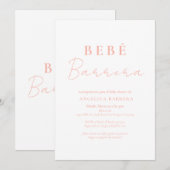 Invitation Baby shower Bebe Rosita Invitación (Devant / Derrière)