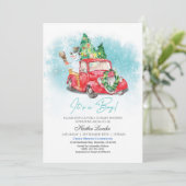 Invitation baby shower bébé snowman (Debout devant)