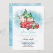 Invitation baby shower bébé snowman (Devant / Derrière)