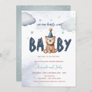 Invitation Baby shower bébé Teddy Bear