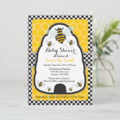Invitation Baby shower Bee Hive/Invitation d'anniversaire (Debout devant)