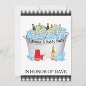 Invitation Baby shower Beer Party - Presque un papa (Devant)