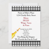 Invitation Baby shower Beer Party - Presque un papa (Dos)