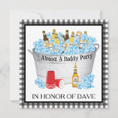 Invitation Baby shower Beer Party - Presque un papa (Devant)