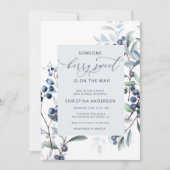Invitation Baby shower Berry Sweet Blueberry (Devant)
