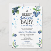 Invitation Baby shower Berry Sweet Blueberry (Devant)
