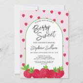 Invitation Baby shower Berry Sweet Strawberry (Devant)