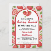 Invitation Baby shower Berry Sweet Strawberry (Devant)