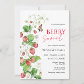 Invitation Baby shower Berry Sweet Strawberry (Devant)