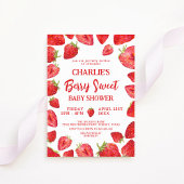 Invitation Baby shower Berry Sweet Strawberry
