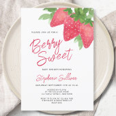 Invitation Baby shower Berry Sweet Strawberry