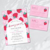 Invitation Baby shower Berry Sweet Strawberry