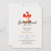 Invitation Baby shower Berry Sweet Strawberry (Devant)