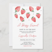 Invitation Baby shower Berry Sweet Strawberry (Devant)