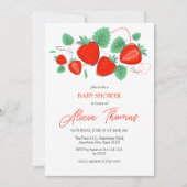 Invitation Baby shower Berry Sweet Strawberry (Devant)