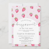 Invitation Baby shower Berry Sweet Strawberry (Devant)