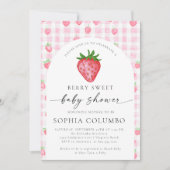 Invitation Baby shower Berry Sweet Strawberry (Devant)