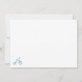 Invitation Baby shower Bicyclette Bleu (Dos)