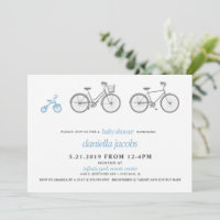 Baby shower Bicyclette Bleu