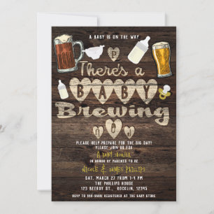 Invitation Baby Shower Bière pour le Papa à Venir Couple