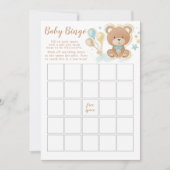 Invitation Baby shower Bingo Bingo Bingo Teddy Bear (Devant)