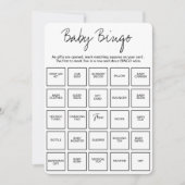 Invitation Baby Shower Bingo Cards, Unique Prefilled Baby Bin (Devant)