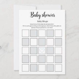 Invitation Baby Shower Bingo Game Printable, Baby Gift Bingo 