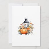 Invitation Baby shower BINGO Jeu Un Petit Floral Citrouille (Dos)