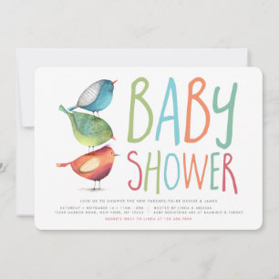 Invitation Baby shower Birdie