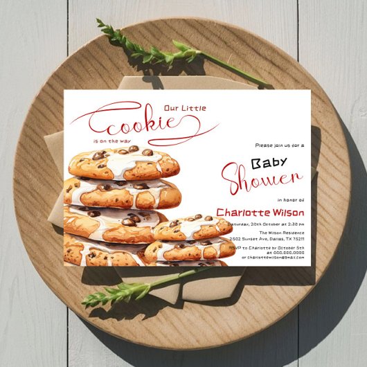Invitation Baby Shower Biscuit Mignon