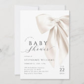 Invitation Baby shower blanc (Devant)