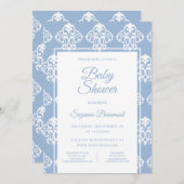 Invitation Baby shower blanc Boho Dusty moderne (Devant / Derrière)