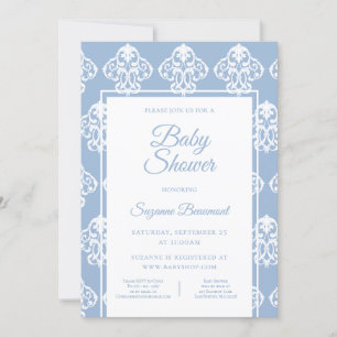 Invitation Baby shower blanc Boho Dusty moderne
